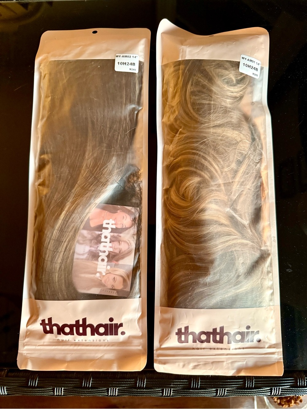 Women Halo Hair 14” Extensions - Light Brown/Blonde (10H24B)